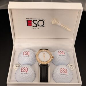Esquire ESQ By Movado The Golf Watch Gift Set NWT